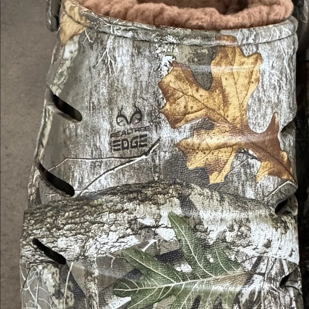 Rugged Shark Real Tree Men’s Camouflage Lined EVA Clogs Comfortable Size 8 NWT